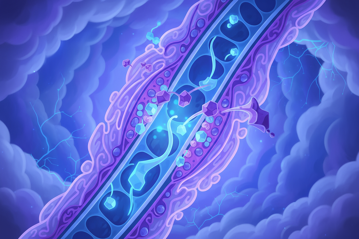 Scientific illustration of the blood-brain barrier